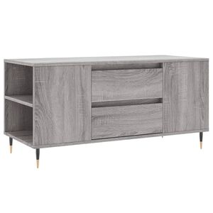 vidaXL Tavolino Salotto Grigio Sonoma 102x44,5x50 cm Legno Multistrato