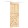vidaXL Porta scorrevole 85 x 210 cm Naturale e Bianco