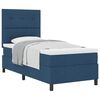 vidaXL Letto a molle con cuscino con testiera Blu 100 x 200 cm Tessuto