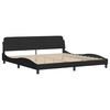 vidaXL Letto con Materasso Hvar Nero 200x200 cm in Tessuto