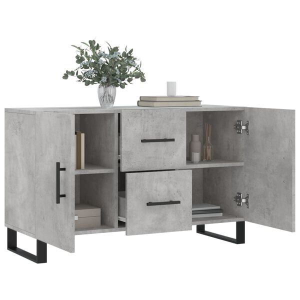 vidaXL Credenza Grigio Cemento 100x36x60 cm in Legno Multistrato