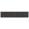 vidaXL Pannello di Recinzione 5 pcs WPC e Alluminio Nero