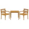 vidaXL Set da Pranzo per Giardino 3 pz in Legno Massello di Teak