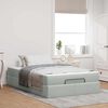 vidaXL Struttura letto con materasso 2 pcs Grigio chiaro Velluto