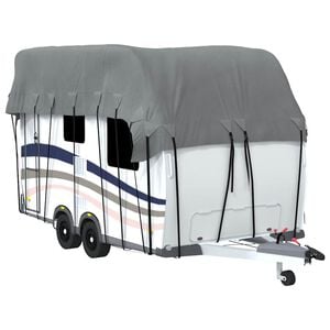 vidaXL Telo per Roulotte Grigio 500x300 cm in Tessuto Non Tessuto