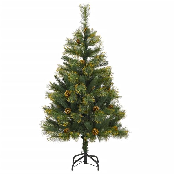 vidaXL Albero di Natale Artificiale Incernierato con Pigne 120 cm