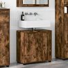 vidaXL Mobile per lavabo da bagno Rovere fum&eacute; 60 x 30 x 60 cm