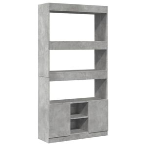 vidaXL Credenza Grigio Cemento 92x33x180 cm in Legno Multistrato
