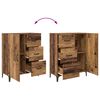 vidaXL Credenza Legno vecchio 69,5 x 34 x 180 cm Legno multistrato
