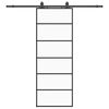 vidaXL Porta Scorrevole con Ferramenta Nera 76x205 cm in Vetro ESG