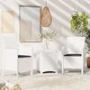 vidaXL Set Divani da Giardino 3 pz con Cuscini in Rattan PP Bianco