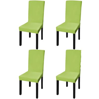 vidaXL Set 4 pz Fodera elastica per sedie verde