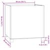vidaXL Fioriera con Gambe Ruggine 50x50x50 cm Acciaio Corten