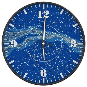 vidaXL Orologio a Parete con Ore e Lancette Luminose Blu &Oslash;30 cm