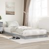 vidaXL Struttura letto a terra Grigio Sonoma 90 x 190 cm
