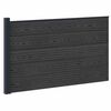 vidaXL Set di Recinzione 175 x 105 cm WPC e Alluminio Nero