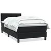 vidaXL Giroletto a Molle con Materasso Nero 100x220 cm in Velluto