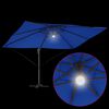 vidaXL Parasol Roma a braccio Blu e Nero 352 x 251 x 265 cm
