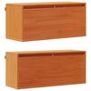 vidaXL Armadietto a muro 2 pcs Marrone cerato 80 x 30 x 35 cm