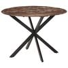 vidaXL Tavolo da Pranzo &Oslash;110x78cm Legno Massello di Recupero e Acciaio