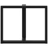 vidaXL Gambe per tavolo da pranzo a forma di T 2 pz nere 100x35x(72-73) cm in acciaio