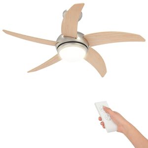 vidaXL Ventilatore da soffitto con luce e telecomando &Oslash; 110 cm Sonoma