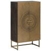 vidaXL Credenza Ottone 53,5 x 30 x 95 cm