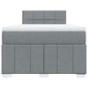 vidaXL Giroletto a Molle con Materasso Grigio Chiaro 120x190cm Tessuto