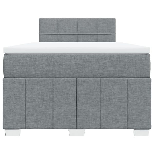 vidaXL Giroletto a Molle con Materasso Grigio Chiaro 120x190cm Tessuto