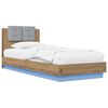 vidaXL Struttura letto con testata Rovere Artigianale