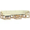 vidaXL Set di divani da esterno 8 pz Bianco e Crema