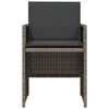 vidaXL Set da Bistr&ograve; 3 pz con Cuscini Grigio in Polyrattan