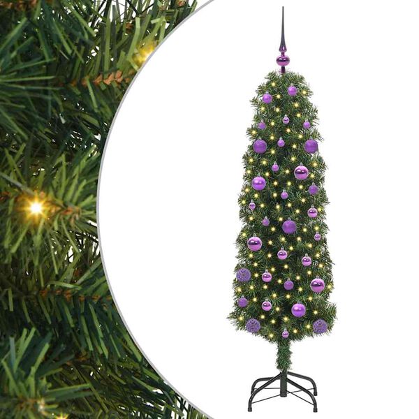 vidaXL Albero di Natale artificiale con 150 LED Verde 150 cm