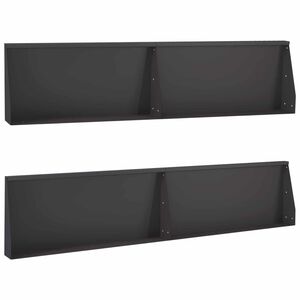 vidaXL Muro di contenimento 4 pz 100 x 12 x 30 cm Acciaio Nero