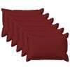 vidaXL Federa 6 pz HOUTEN Rosso Vino 30 x 50 cm Lino