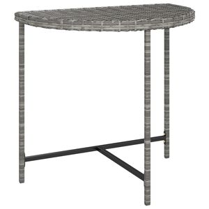 vidaXL Tavolo da Giardino Grigio 80x50x75 cm in Polyrattan