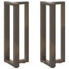 vidaXL Gambe per Tavolo Consolle a Forma di T 2 pz Nere 25x28x(72-73) cm Acciaio