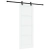 vidaXL Porta scorrevole 78 x 211 cm Legno ingegnerizzato Bianco e Nero