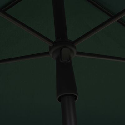 vidaXL Ombrellone da Giardino con Palo 210x140 cm Verde