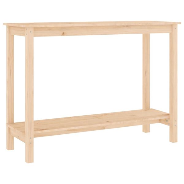 vidaXL Tavolo Consolle 110x40x80 cm in Legno Massello di Pino