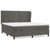 vidaXL Giroletto a Molle con Materasso Grigio Scuro 160x200 cm Velluto