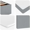vidaXL Pouf Letto con Materasso Grigio Chiaro 120x200 cm in Tessuto