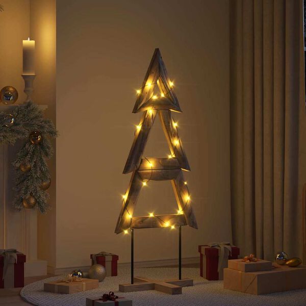 vidaXL Albero di Natale Marrone 149,5 cm Legno massello di teak