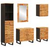 vidaXL Set da Bagno 5 pz Naturale 38 x 33 x 160 cm