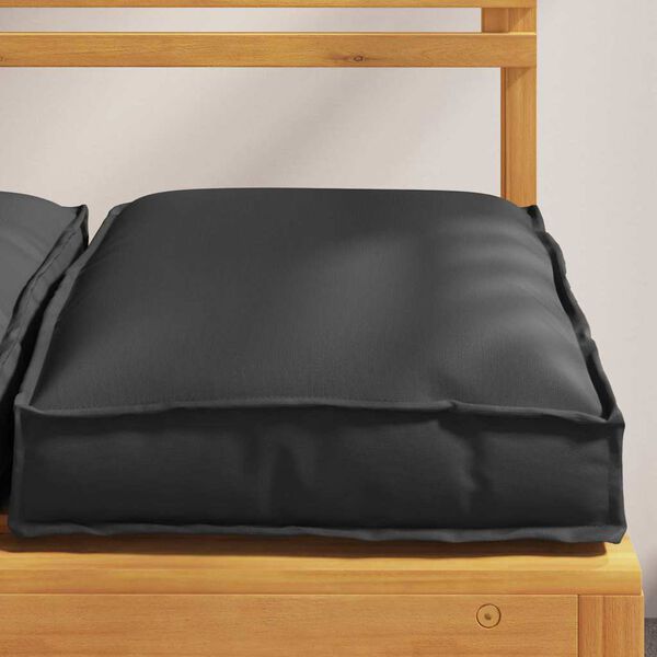 vidaXL Cuscino 4 pcs Nero 40 x 40 x 8 cm Tessuto Oxford