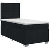 vidaXL Letto box spring con materasso Nero 80 x 200 cm Tessuto