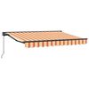 vidaXL Tenda retrattile manuale Giallo, Arancione e Bianco 3,5 x 2 m