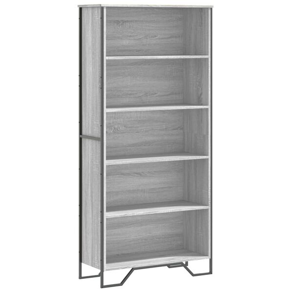 vidaXL Libreria Grigio Sonoma 80x31x169 cm in Truciolato