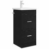 vidaXL Mobile da bagno con lavabo Rovere Nero 42 x 40 x 84,5 cm