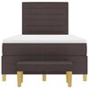 vidaXL Letto a molle con materasso Marrone scuro 120 x 190 cm Tessuto